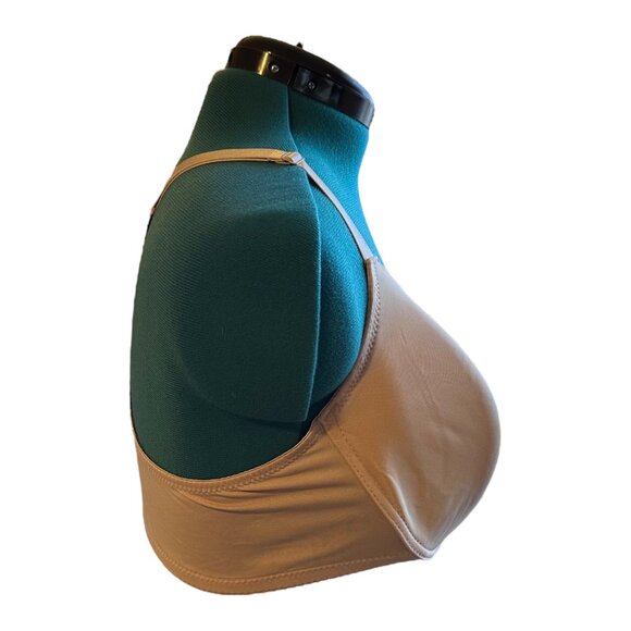 Cream Front-Closure Racerback Underwire Bra 42C - Picture 2 of 6